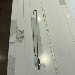 Sterling Silver Rectangular Pendant Necklace – Minimalist Design